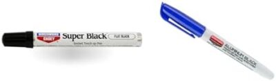 Birchwood Casey Long-Lasting Fast-Drying Super Black Touch-Up Pen For Deep Scratches And Worn Areas, Flat Black, 0.33 Ounce