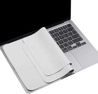 2 Pack Microfiber Liner Cleaning Cloth 13" With Screen Keyboard Imprint Protection For Macbook Pro/Air 13" 14" 2018-2024, Keyboard Protector Compatible Macbook Air 13 M3 M2 M1/Macbook Pro 14 (M4- M1)