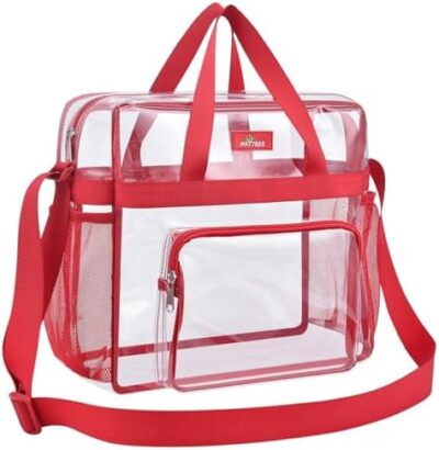 Bagenius Clear Bag Stadium Approved 12×6×12 Clear Bag For Stadium Events Sports Concert Festival Work