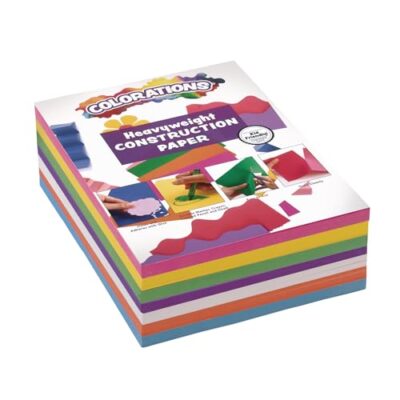 Colorations Construction Paper For Kids - 7 Bright Colors - 600 Bulk Sheets Of 9"X12" - Assorted Pack Of Heavy-Duty Craft Paper, Bulk School Supplies