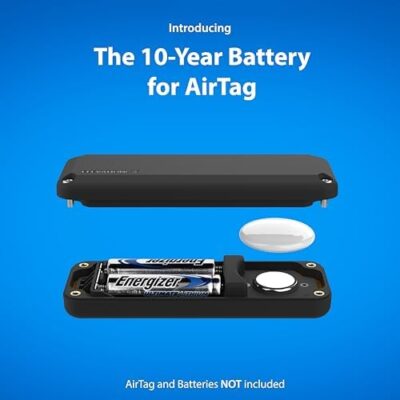 Elevation Lab Timecapsule Airtag 10-Year Battery Case (4 Pack) - Over 14X More Capacity Than Cr2032 | Ip69 Waterproof, Uses Aa Batteries, Patented - Image 2