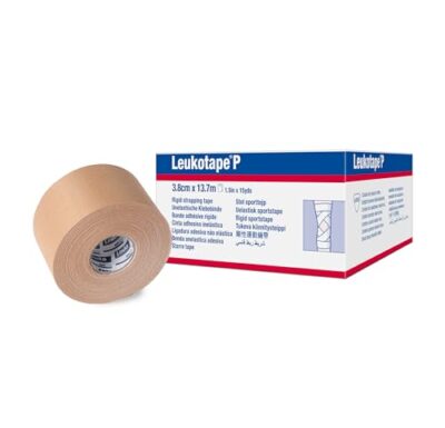 Leukotape P Adhesive Strapping Tape ? For Sports Injuries, Strains And Sprains - 1.5 In X 15 Yds, Tan, (1 Roll)