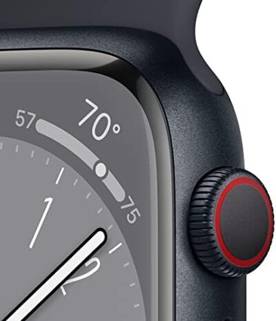 Apple Watch Series 8 [Gps + Cellular, 45Mm] - Midnight Aluminum Case With Midnight Sport Band, M/L (Renewed) - Image 3