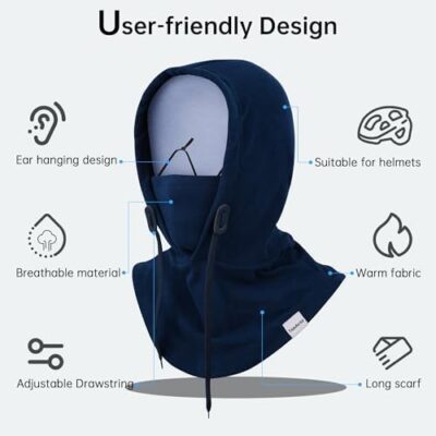 Balaclava Ski Face Mask For Men Women, Uv Neck Gaiter Sun Protection, Breathable Face Cover For Winter Outdoor - Image 3