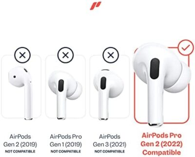 Proof Labs 4 Pairs For Airpods Pro 2 Ear Hooks Covers [Added Storage Pouch] Accessories Compatible With Apple Airpods Pro Generation 2 (White) - Image 2