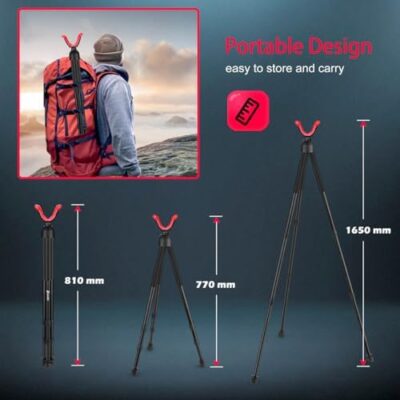 Zeadio Tripod Hunting Rest With High Density Foam Grip, Twist-Style Locking Leg, And Non-Marring V-Yoke Rest Head For Outdoor Activities - Image 3