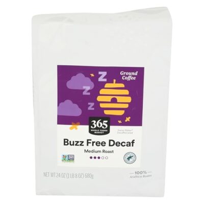 365 By Whole Foods Market, Decaf Buzz Free Full City Roast Ground Coffee, 24 Ounce