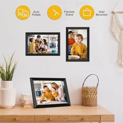 10.1 Inch Digital Photo Frame Wifi, Digital Picture Frame With 32Gb Storage, Frameo Smart Electronic Photo Frames With Email, 1280X800 Ips Touch Screen, Share Photos And Videos From Anywhere - Image 3