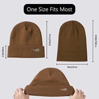 Bassdash Winter Stretchy Knit Beanie Hats Soft Warm For Men Women Lightweight Stylish Unisex Cuffed Beanies - Image 3