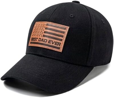 Best Dad Ever American Flag Hat, Dad Hat Fathers Day Birthday Gifts For Dad Papa From Daughter Son Black Cap - Image 2