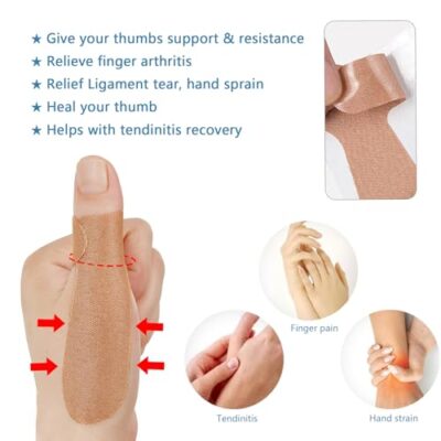 10 Pack Buddy Tape Finger Straps With Padded, Hook And Loop Finger Buddy Straps Pinky Finger Splint For Injured Finger Support, Washable And Reusable - Image 2