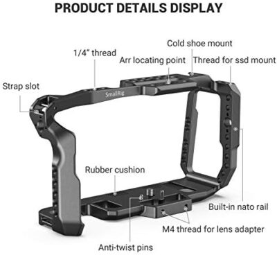 [New Version] Smallrig Bmpcc 4K & 6K Cage For Blackmagic Design Pocket Cinema Camera 4K & 6K W/Cold Shoe, Nato Rail ? 2203 - Image 2