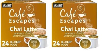 Caf? Escapes Chai Latte Keurig Single-Serve K-Cup Pods, 24 Count