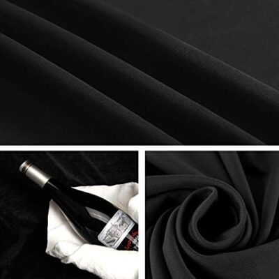 10X8Ft Black Backdrop Background For Photography, Solid Black High Density Polyester Fabric Black Photo Backdrop Curtain For Portrait Photoshoot, Party And Video - Image 2