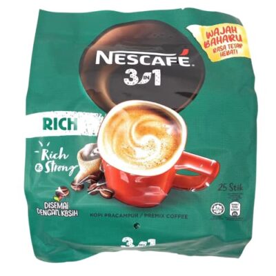 2 Packs Nescaf? 3-In-1 Original Premix Instant Coffee Single Serve Packets Total 50 Sticks