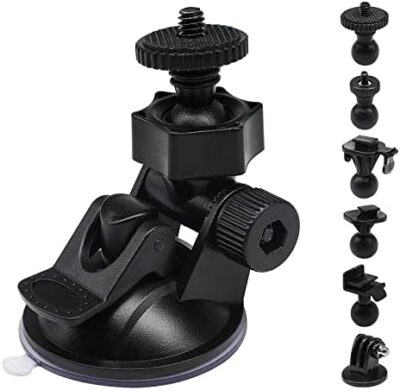 S30 Dash Cam Suction Mount (2Nd Gen) With 10Pcs Joints For Rexing,Z-Edge,Old Shark,Yi,Kdlinks,Falcon Zero,Transcend,Crosstour,Vantrue,Gopro Hero And Most Other Dash Cameras Dvr Gps