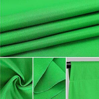 10X12Ft Large Green Screen Backdrop For Photography, Chromakey Green Screen Background Polyester Green Fabric For Photoshoot, Zoom Meeting, Game Live Steaming - Image 2