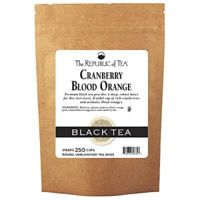 The Republic Of Tea Cranberry Blood Orange Black Tea, Tin Of 50 Tea Bags