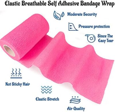 24 Pack Self Adherent Cohesive Bandage Wrap, 2? X 5 Yards Elastic Grip Tape Black Vet Wrap For Dogs, Athletic Bandages Wrap For First Aid Medical, Sports, Ankle, Wrist Sprains - Image 3