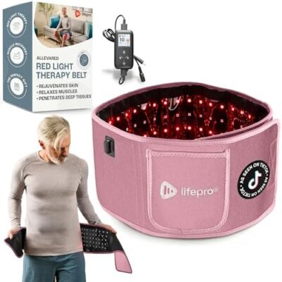 Lifepro Red Light Therapy Belt - 660Nm & 850Nm Near Infrared & Red Light Therapy For Body, Relaxing Muscle, Inflammation, Improve Circulation