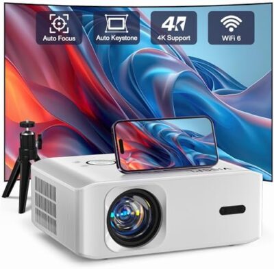 Mini Projector, Visspl Full Hd 1080P Video Projector, Portable Outdoor Projector With Tripod, Kids Gift, Home Theater Movie Phone Projector Compatible With Android/Ios/Windows/Tv Stick/Hdmi/Usb