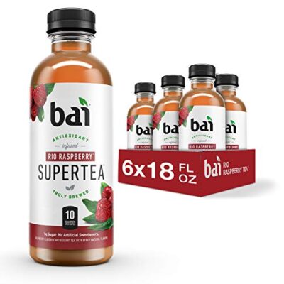 Bai Iced Tea, Narino Peach, Antioxidant Infused Supertea, Crafted With Real Tea (Black Tea, White Tea), 18 Fluid Ounce Bottles, 12 Count