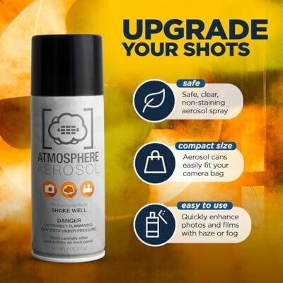 6 Pack - Haze/Fog Atmosphere Aerosol Spray For Photographers & Filmmakers - Photography Smoke And Light Ray Effects For Indoor And Outdoor Use - Spray Made In The Usa - Safe Fog Machine Alternative - Image 3