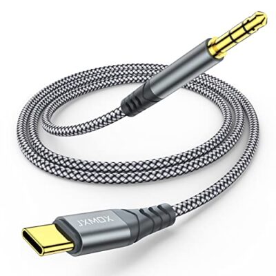 Jxmox Usb C To 3.5Mm Audio Aux Jack Cable (4Ft), Type C To 3.5Mm Headphone Car Stereo Cord Compatible With Iphone 16 Pro Max 15 Pro Max, Samsung Galaxy S24 S23 S22 S21 Note 20, Pixel 4 5 Xl, Ipad Pro