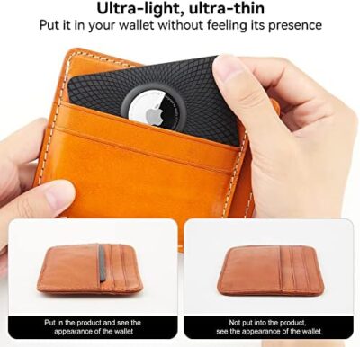 For Airtag Wallet Holder 2 Pack,Ultra Thin Card Case For Apple Airtag,Airtag Card Holder For Purse, Handbag, Backpack Wallet, Clutch Bag - Image 3