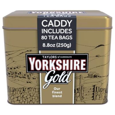 Taylors Of Harrogate Yorkshire Gold Tin, 80 Teabags (Packaging May Vary)