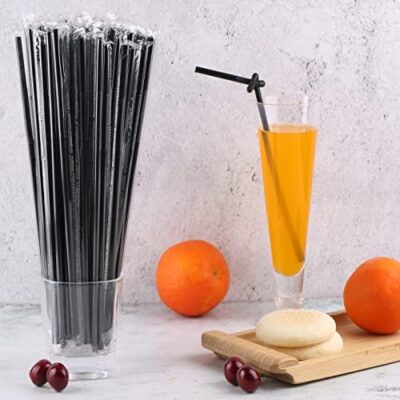 [Individually Wrapped] 100 Pcs Clear Flexible Plastic Straws, Disposable Bendy Straws, 10.2" Long And 0.23'' Diameter, Bpa-Free - Image 3