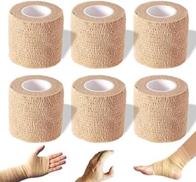 Self Adhesive Bandage Wrap, 2 Inches X 5 Yards, 6 Pack, Self Adhering Bandage Wrap, Self Adherent Cohesive Wrap Bandages For Sports, Bandage Wrap For Sports, First Aid Tape