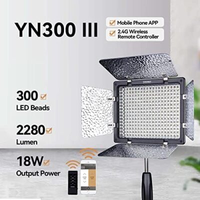 Yongnuo Yn300 Iii Led Video Light With 5600K Color Temperatur E And Adjustable Brightness For Canon Nikon Pentax Olympus Samsung - Image 2