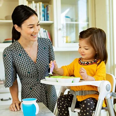 Munchkin? Raise™ Toddler Fork And Spoon Utensil Set, Rest Keeps Tip Off Table, Bpa Free, 4 Pack, Blue/Green - Image 2