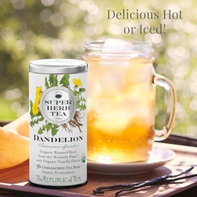 The Republic Of Tea ? Organic Dandelion Superherb Tea Tin, 36 Herbal Tea Bags, Naturally Caffeine-Free - Image 3