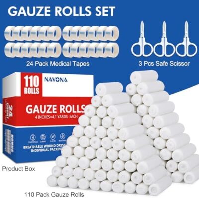 30 Pack Gauze Rolls Bandages, 4 In X 4.1 Yards, Individually Wrapped Breathable Rolled Gauze, Mummy Wraps, Premium First Aid Supplies & Medical Supplies For Wounds - Image 2