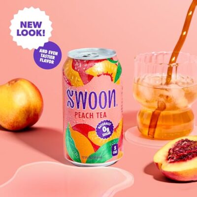 Swoon Peach Tea - Sugar Free Fruit Tea, Low Carb, Paleo-Friendly, Gluten Free Iced Tea - Flavored Tea Keto Drinks Made With Organic Black Tea And Sweetened By Monk Fruit And Stevia (Pack Of 12) - Image 2