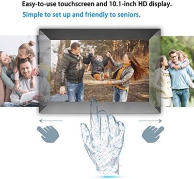 10.1 Inch Usb Digital Picture Frame, Non-Wifi Sd Card Smart Photo Frames Ips Screen Hd Display With Remote Control, Support Video And Music, Slideshow, Wall Mountable, Easy To Use For Seniors - Image 3