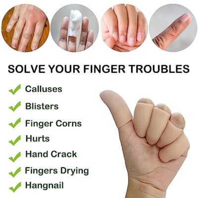 10Pcs Gel Finger Cots Medium, Finger Protector Support New Material Finger Sleeves Great For Trigger Finger, Hand Eczema, Finger Cracking, Finger Arthritis And More - Image 2