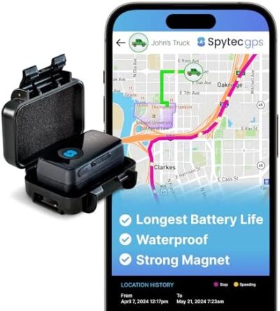 Spytec Gps Mini Gps Smart Tracker For Vehicles, Cars, Trucks, Loved Ones, Gps Tracker Device For Kids & Weatherproof Magnetic Case, Unlimited Updates, Real-Time Gps Tracking, Usa Made Tech