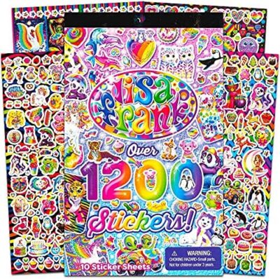 Lisa Frank 1200 Stickers Tablet Book 10 Pages Of Collectible Stickers Crafts Scrapbooking - Image 2