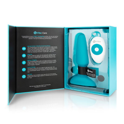 B-Vibe Rimming Plug 2 - Teal - Image 2