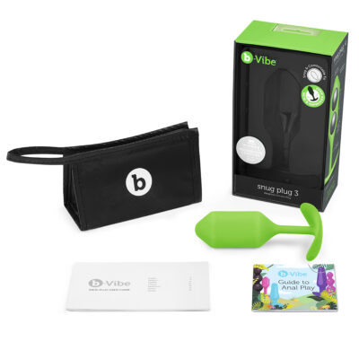 B-Vibe Snug Plug 3 (L) - Lime - Image 2